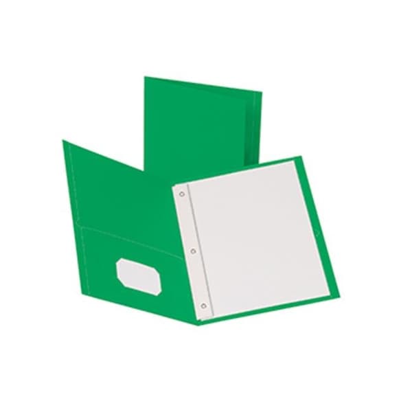 Esselte Esselte Corporation ESS57703 Oxford 25Ct Green Twin Pocket Folders With Fasteners ESS57703 - main